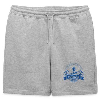 Hawaii Surfer Surfer on Pacific Wave - Mens' Premium Organic Sweatshorts - heather grey - Front - AI Model Male 178 light (178cm)