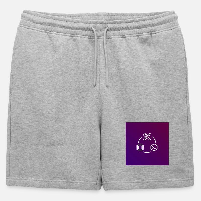 TechKreis Chip Code Werkzeug - Männer Premium Organic Sweatshorts - Grau meliert