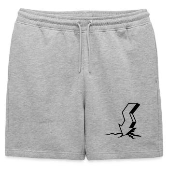 Krach boursier - Short de survêtement homme premium - gris chiné - Devant - AI Model Male 178 light (178cm)