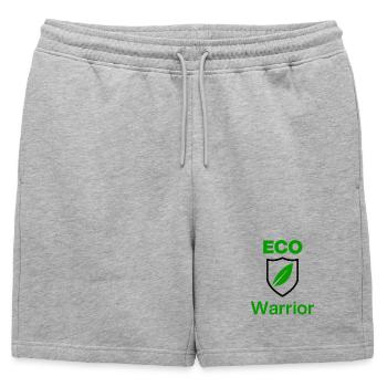 ECO Warrior. Green Mindset, Ecologies first - Mens' Premium Organic Sweatshorts - heather grey - Front - AI Model Male 178 light (178cm)