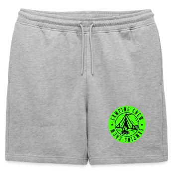 Tente de l’équipe de camping en plein air - Short de survêtement homme premium - gris chiné - Devant - AI Model Male 178 light (178cm)