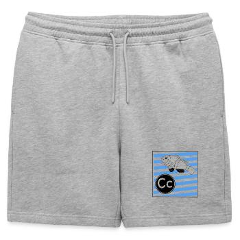 C pour Poisson-clown - Short de survêtement homme premium - gris chiné - Devant - AI Model Male 178 light (178cm)