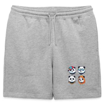 Panda Streetstyle Avatars Set - Short de survêtement homme premium - gris chiné - Devant - AI Model Male 178 light (178cm)