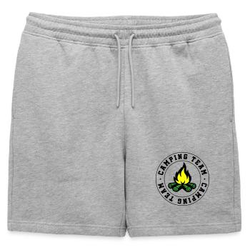 Équipe de camping Feu de camp - Short de survêtement homme premium - gris chiné - Devant - AI Model Male 178 light (178cm)