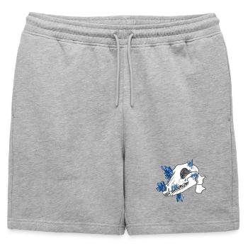 Crystal Skull - Canidae (by Leni Riosa) - Mens' Premium Organic Sweatshorts - heather grey - Front - AI Model Male 178 light (178cm)