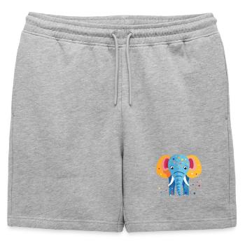 Confettis colorés d’éléphants - Short de survêtement homme premium - gris chiné - Devant - AI Model Male 178 light (178cm)