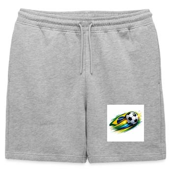 Tourbillon du football brésilien - Short de survêtement homme premium - gris chiné - Devant - AI Model Male 178 light (178cm)