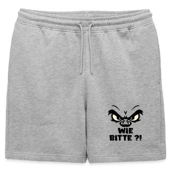 Comme je vous en prie d’exprimer - Short de survêtement homme premium - gris chiné - Devant - AI Model Male 178 light (178cm)