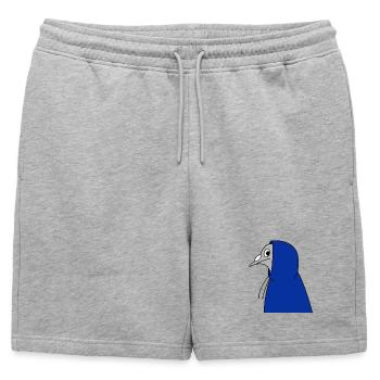 Pigeon in a Sweat – Illustration Urban Minimal - Short de survêtement homme premium - gris chiné - Devant - AI Model Male 178 light (178cm)