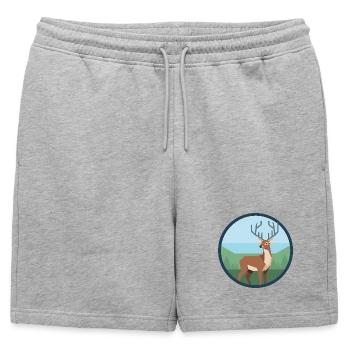 Cerf - Short de survêtement homme premium - gris chiné - Devant - AI Model Male 178 light (178cm)