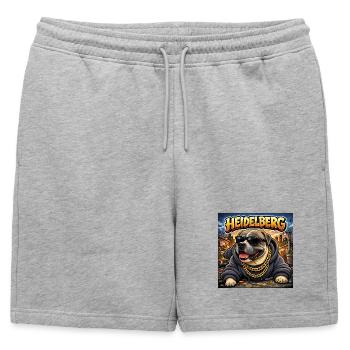 Style de rue Heidelberg Bulldog - Short de survêtement homme premium - gris chiné - Devant - AI Model Male 178 light (178cm)