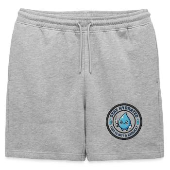Reste hydraté, tueuse mignonne - Short de survêtement homme premium - gris chiné - Devant - AI Model Male 178 light (178cm)