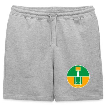 Circular Basketball Court Emblem - Mens' Premium Organic Sweatshorts - heather grey - Front - AI Model Male 178 light (178cm)