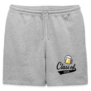Promotion 2026 (Promotion diplômée / Bière / 3C POS) - Short de survêtement homme premium - gris chiné - Devant - AI Model Male 178 light (178cm)