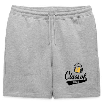 Promotion 2026 (Promotion diplômée / Bière / 2C POS) - Short de survêtement homme premium - gris chiné - Devant - AI Model Male 178 light (178cm)