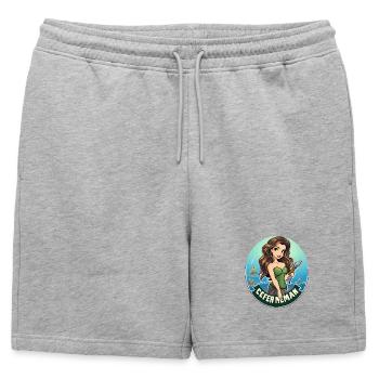 Motif de l’insigne d’héroïne de mer - Short de survêtement homme premium - gris chiné - Devant - AI Model Male 178 light (178cm)