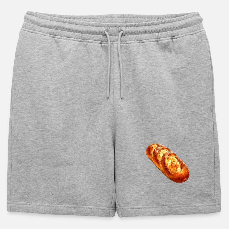 Brot oder Baguette - Männer Premium Organic Sweatshorts - Grau meliert