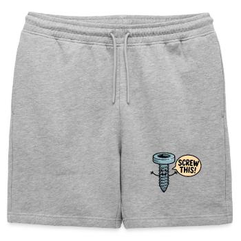 Au diable ce personnage de dessin animé qui se fait oublier - Short de survêtement homme premium - gris chiné - Devant - AI Model Male 178 light (178cm)