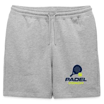 Design du maillot du Padel Coach Sports Club - Short de survêtement homme premium - gris chiné - Devant - AI Model Male 178 light (178cm)