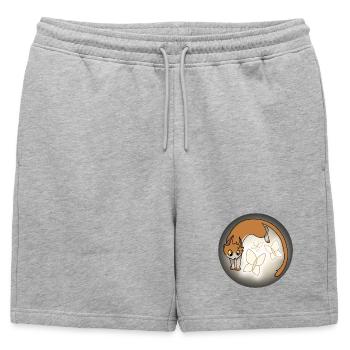 Whiskers of Light - Mens' Premium Organic Sweatshorts - heather grey - Front - AI Model Male 178 light (178cm)