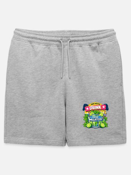 Save the water, drink Mojitos - Mens' Premium Organic Sweatshorts - heather grey