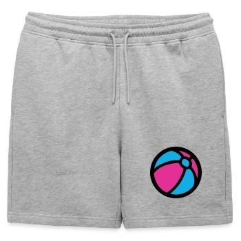 Icône d’été de plage de water-polo - Short de survêtement homme premium - gris chiné - Devant - AI Model Male 178 light (178cm)