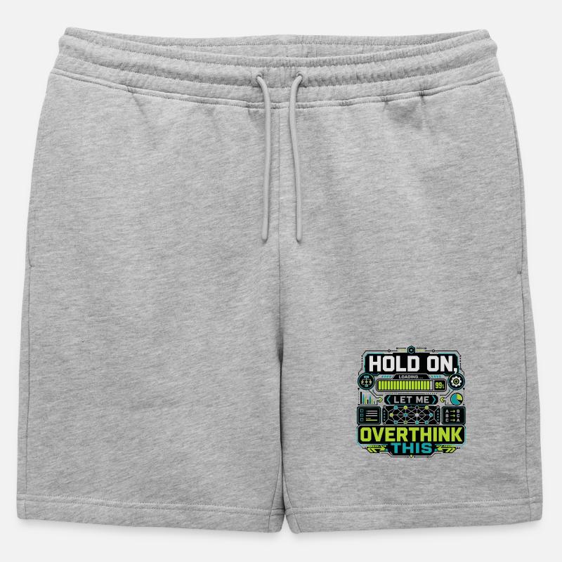Overthink This Loading Screen - Mens' Premium Organic Sweatshorts - heather grey