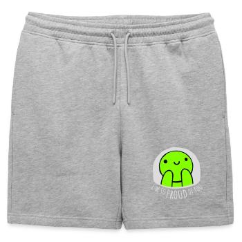 Je suis tellement fier de toi pour t’encourager sincèrement à dire - Short de survêtement homme premium - gris chiné - Devant - AI Model Male 178 light (178cm)