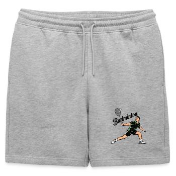 Sport de badminton - Short de survêtement homme premium - gris chiné - Devant - AI Model Male 178 light (178cm)