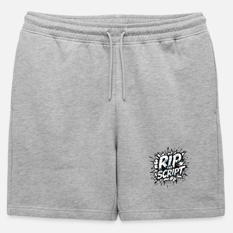 Rip the Script Burst - Männer Premium Organic Sweatshorts - Grau meliert