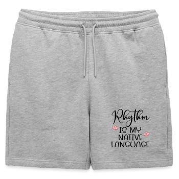 Langage de la danse rythmique - Short de survêtement homme premium - gris chiné - Devant - AI Model Male 178 light (178cm)