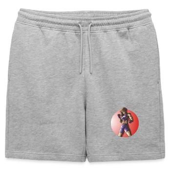Conception de femmes de fitness combattante MMA - Short de survêtement homme premium - gris chiné - Devant - AI Model Male 178 light (178cm)