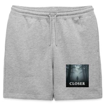 Closer by Mark Noone - Mens' Premium Organic Sweatshorts - heather grey - Front - AI Model Male 178 light (178cm)