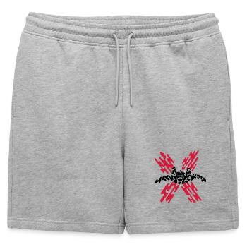 skydiver extreme - Short de survêtement homme premium - gris chiné - Devant - AI Model Male 178 light (178cm)
