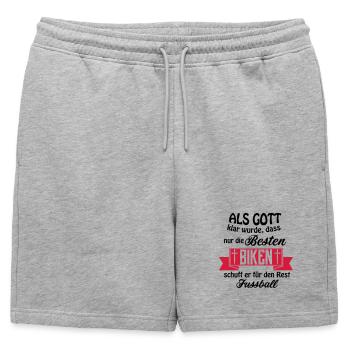 Gott biken - Männer Premium Organic Sweatshorts - Grau meliert - Vorne - AI Model Male 178 light (178cm)