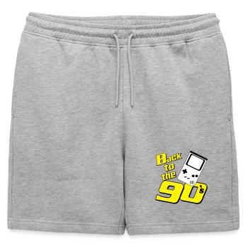 Fête des années 90 , Soirée à thème , Jeux rétro des années 90 (25) - Short de survêtement homme premium - gris chiné - Devant - AI Model Male 178 light (178cm)