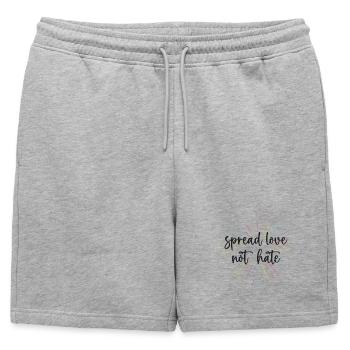 Pride Month - Spread Love Not Hate - Mens' Premium Organic Sweatshorts - heather grey - Front - AI Model Male 178 light (178cm)