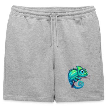 Chameleon - Mens' Premium Organic Sweatshorts - heather grey - Front - AI Model Male 178 light (178cm)