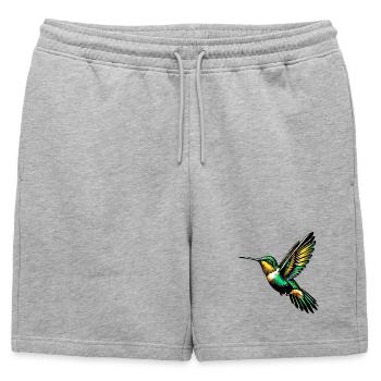 Colibri - Short de survêtement homme premium - gris chiné - Devant - AI Model Male 178 light (178cm)