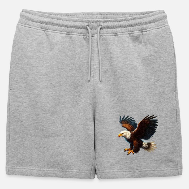 Eagle - Mens' Premium Organic Sweatshorts - heather grey