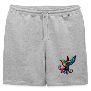 Colibri - Short de survêtement homme premium - gris chiné - Devant - AI Model Male 178 light (178cm)