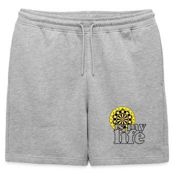 Fléchettes, fléchettes, fléchettes, chemise, fléchettes, c’est ma vie - Short de survêtement homme premium - gris chiné - Devant - AI Model Male 178 light (178cm)
