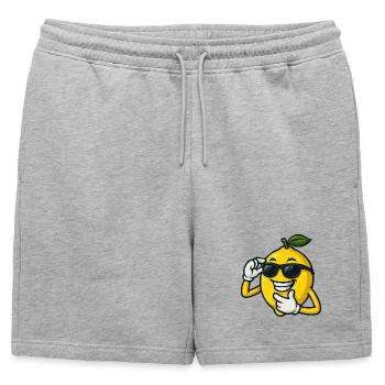 Cool Cartoon Citron avec des lunettes de soleil Drôle - Short de survêtement homme premium - gris chiné - Devant - AI Model Male 178 light (178cm)