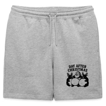 Jour après Noël Nourriture consommée - Short de survêtement homme premium - gris chiné - Devant - AI Model Male 178 light (178cm)