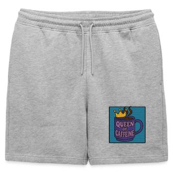 Reine de la caféine - Short de survêtement homme premium - gris chiné - Devant - AI Model Male 178 light (178cm)