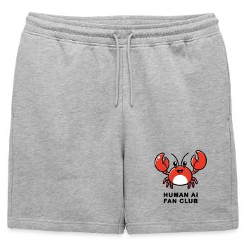 Club de fans de l’IA humaine - Short de survêtement homme premium - gris chiné - Devant - AI Model Male 178 light (178cm)