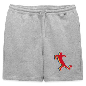Fussball Rumänien Fan Romania Soccer - Mens' Premium Organic Sweatshorts - heather grey - Front - AI Model Male 178 light (178cm)
