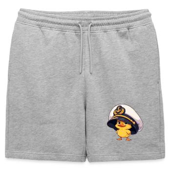 Kapitän Erpel Küken - Short de survêtement homme premium - gris chiné - Devant - AI Model Male 178 light (178cm)