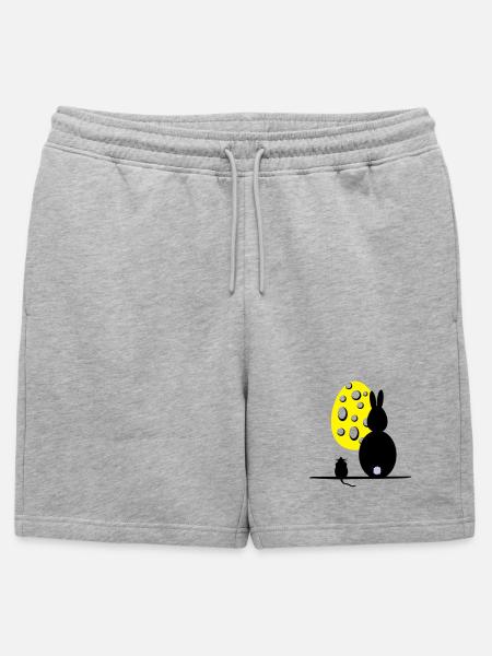 Mäuseosterei - Männer Premium Organic Sweatshorts - Grau meliert