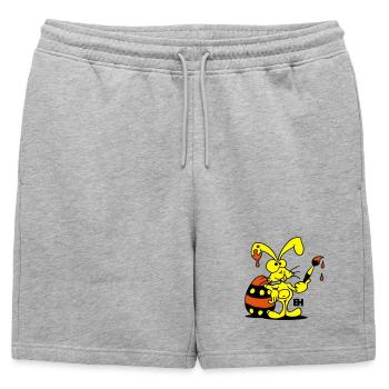 Lapin de Pâques - Short de survêtement homme premium - gris chiné - Devant - AI Model Male 178 light (178cm)